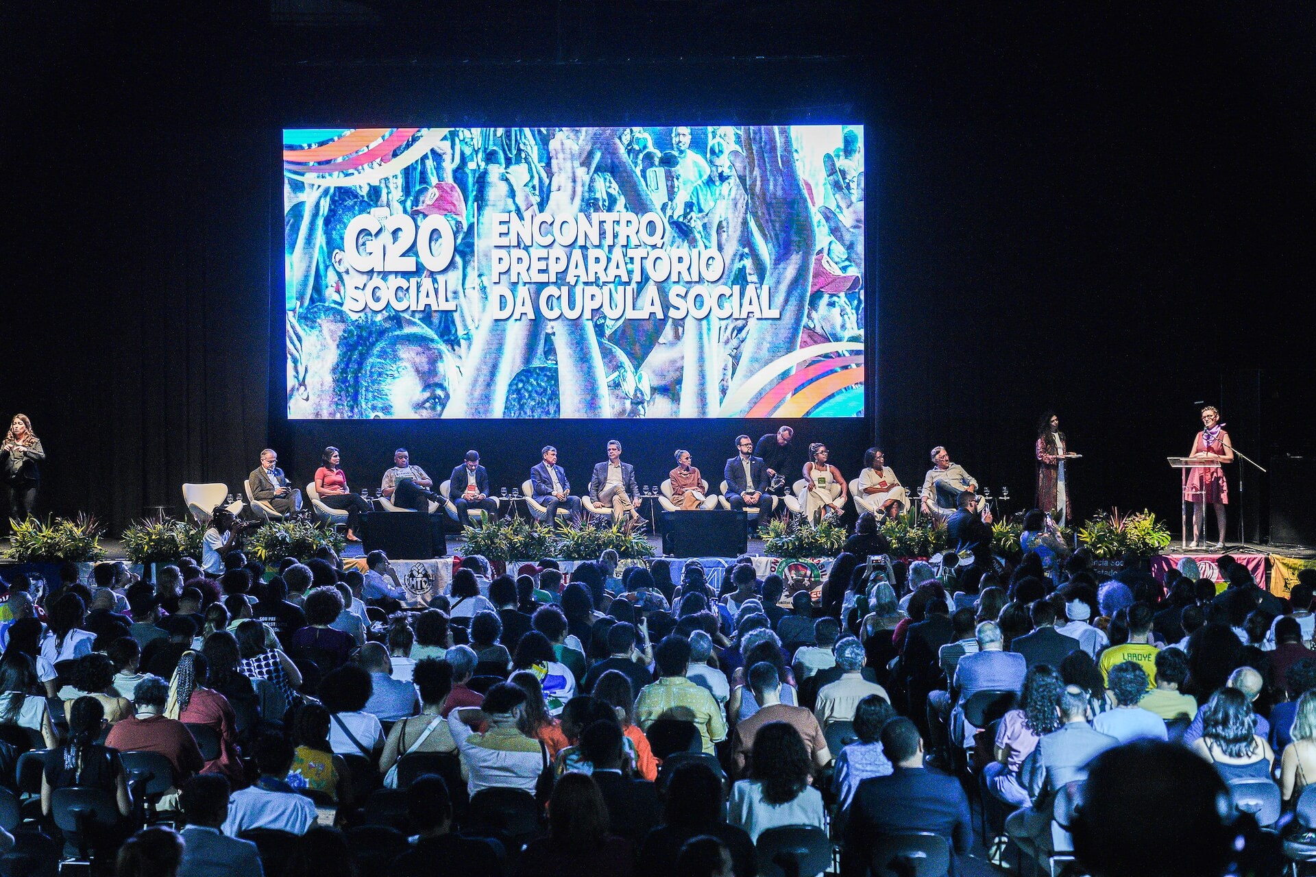 Participação massiva da sociedade civil no evento preparatório para o G20 Social, realizado em agosto no Rio de Janeiro. Foto: Audiovisual G20 Brasil