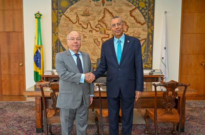 Ministro Mauro Vieira e o Ministro dos Negócios Estrangeiros, Cooperação e Integração Regional de Cabo Verde, José Luís do Livramento