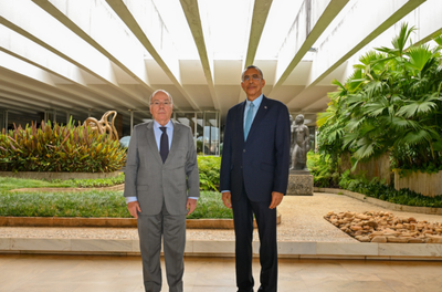 Ministro Mauro Vieira e o Ministro dos Negócios Estrangeiros, Cooperação e Integração Regional de Cabo Verde, José Luís do Livramento
