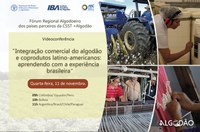 Fórum Regional do Algodão apresenta experiências brasileiras de comércio de algodão e coprodutos na América Latina