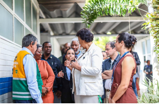 A presidenta do Suriname, Jennifer Geerlings-Simons, visitou o Centro de Referência de Assistência Social (CRAS) do Guará, no Distrito Federal