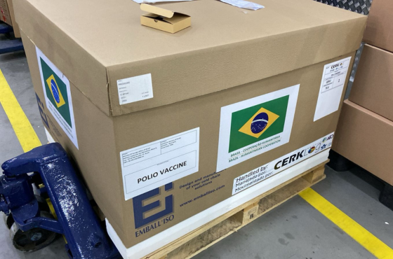 O Brasil doou à Autoridade Palestina 100 mil doses de vacina contra a poliomielite