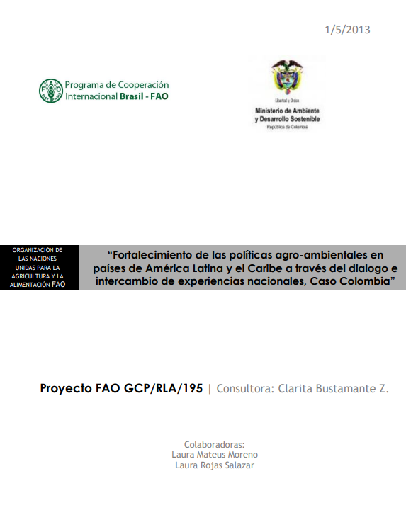 Estudio de Políticas Agroambientales en Colombia