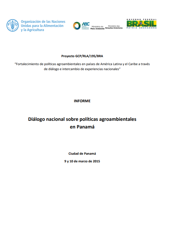 Informe Diálogo nacional sobre políticas agroambientales en Panamá