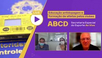 Live debate educação antidopagem nos clubes formadores de atletas no Brasil