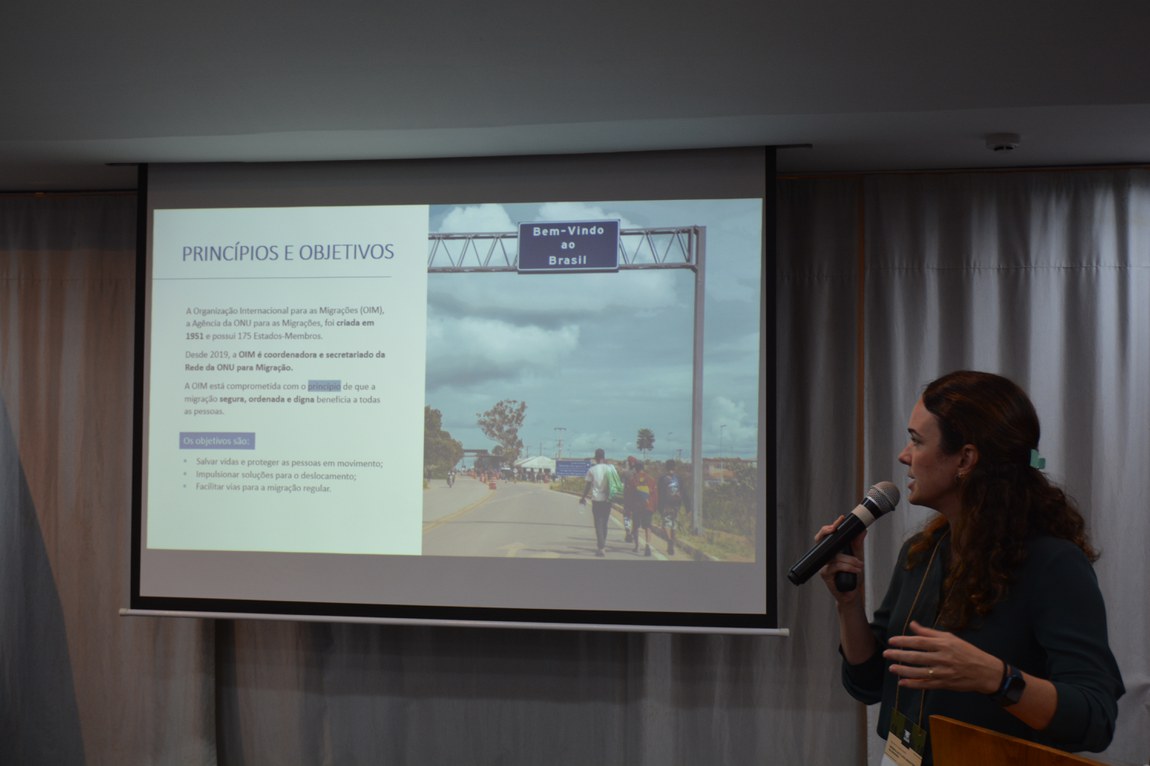 Natália Maciel, coordenadora de Enfrentamento ao Tráfico de Pessoas da Organização Internacional para as Migrações (OIM) (Foto: Rhawan Vital)