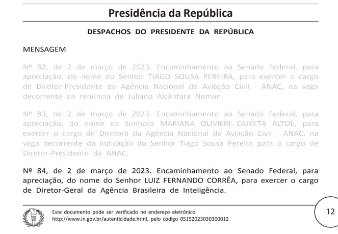Mensagem Presidencial 84/2023