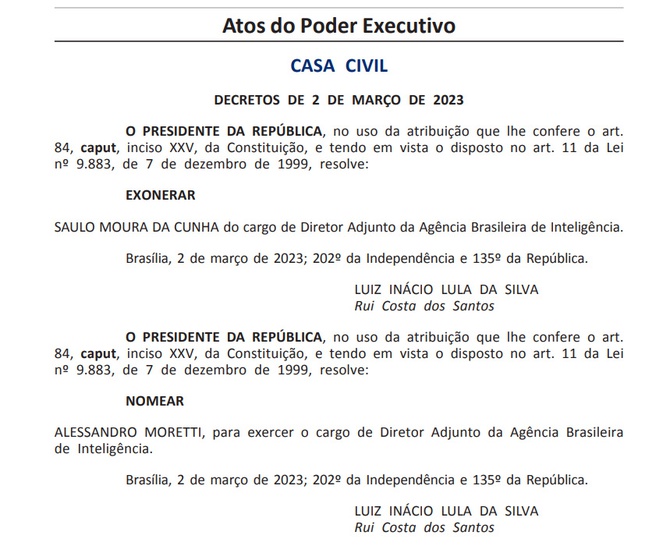 Decretos DADJ março 2023