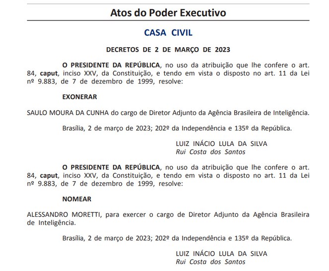 Decretos DADJ março 2023