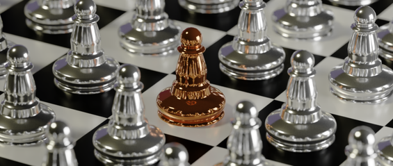 Peça de xadrez diferente entre as demais