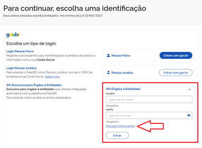 tela-esqueci minha senha API