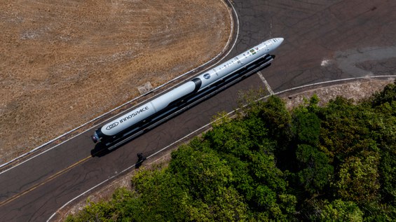 Foguete HANBIT-Nano transportará oito cargas úteis. Créditos: FAB/Innospace 