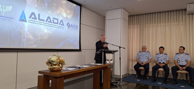 Presidente da AEB, Marco Antonio Chamon, na cerimônia de assinatura de ACT.