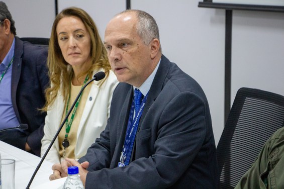Presidente da AEB, Marco Antonio Chamon, durante discurso de abertura