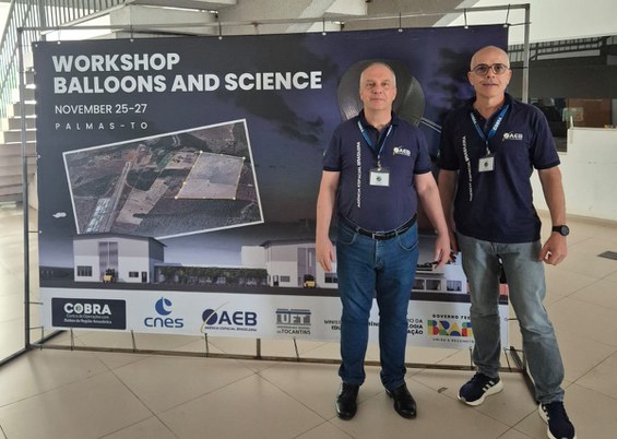 Presidente da AEB, Marco Antonio Chamon, e o Diretor, Rodrigo Leonardi, participaram do Balloon and Science Workshop