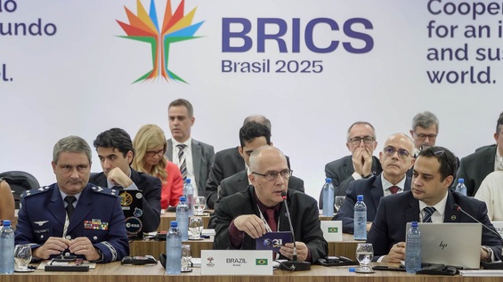 Marco Antonio Chamon, presidente da Agência Espacial Brasileira, durante reunião do BRICS em Brasília | Foto: Rafa Neddermeyer/BRICS Brasil/PR