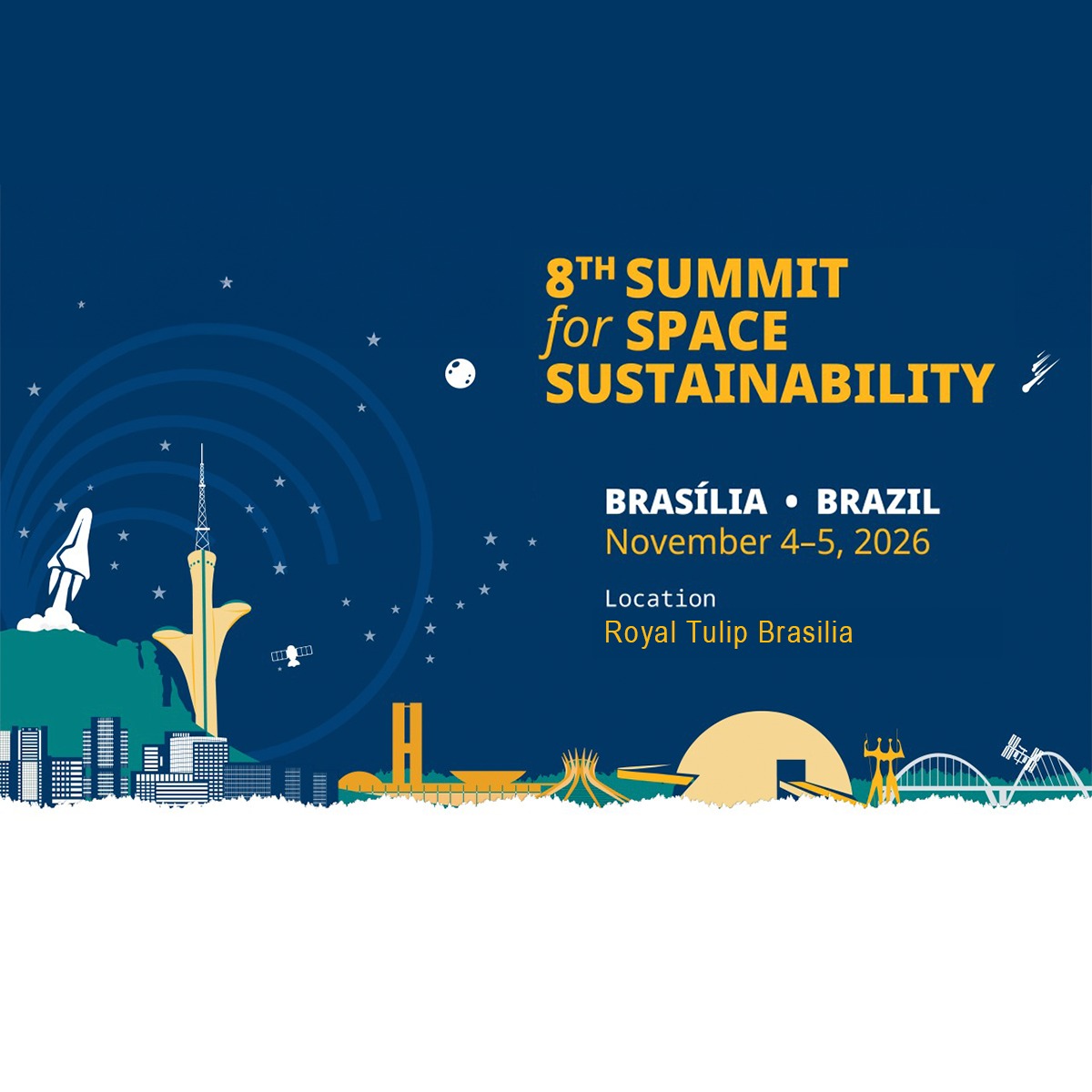 Inscrições abertas para o 8th Summit for Space Sustainability