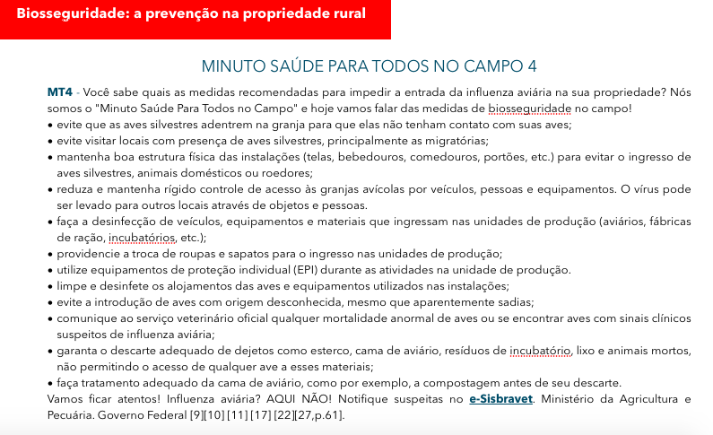 MT 04 - Biosseguridade - a prevencao na propriedade rural