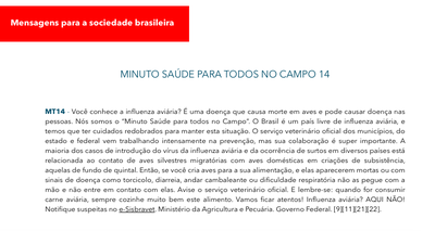 MT 14 - Mensagem para a sociedade brasileira