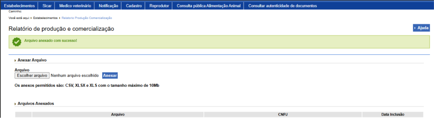 Upload sipeagro