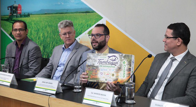 Secretário Jorge Seif Júnior concede entrevista sobre Primeiro Festival Tambaqui da Amazônia, na Esplanada dos Ministérios