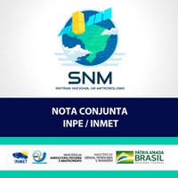 Nota conjunta Inpe e Inmet - Sistema Nacional de Meteorologia