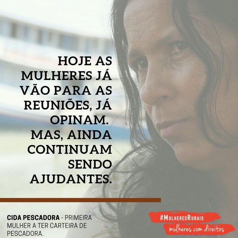 Cida, primeira mulher a receber registro de pescadora