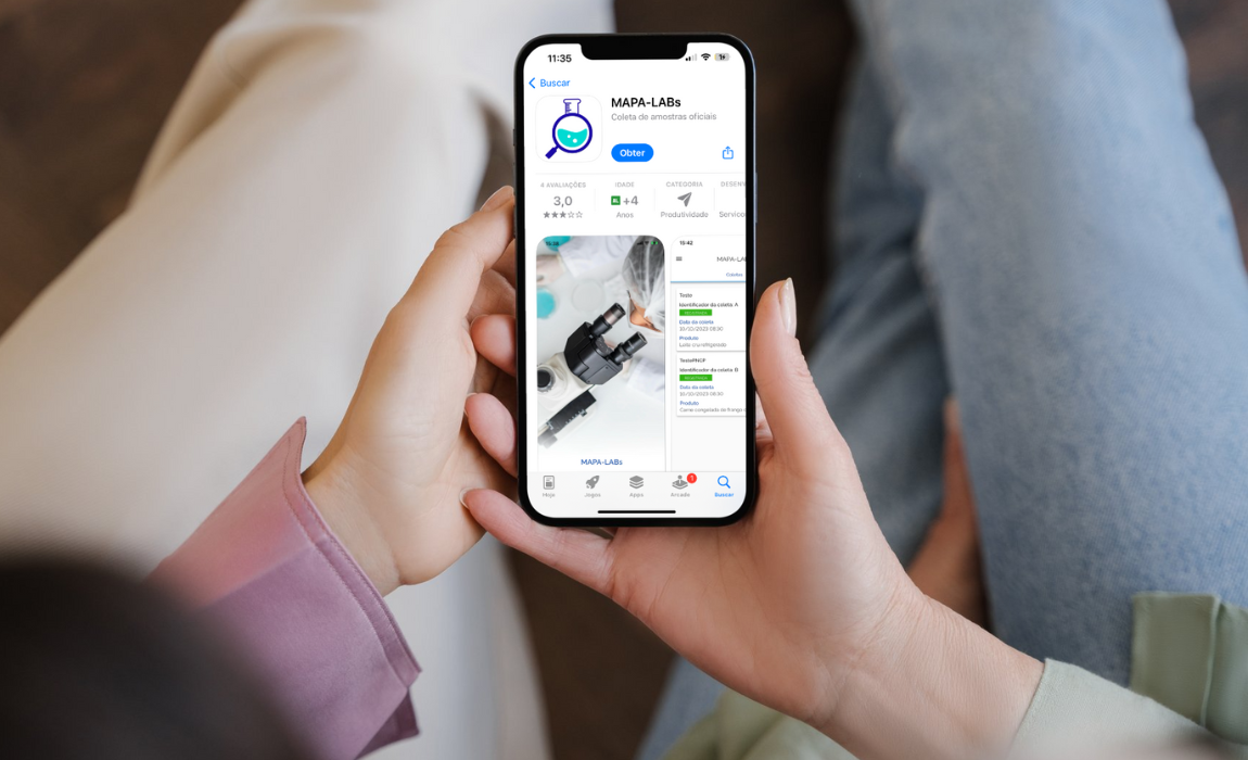 Além da solução para dispositivos móveis e que funciona online e offline, o Mapa LABs também oferece serviços de integração aos laboratórios via API, conectando-os de maneira automática à cadeia produtiva