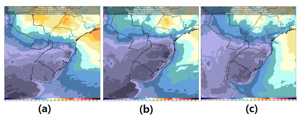 Temperaturas negativas entre 0°C e -5°C