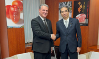 Ministro Carlos Fávaro se reúne com ministro da Agricultura do Japão Taku Eto