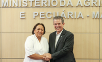 Ministro André de Paula e governadora do RN dialogam sobre o desenvolvimento da agropecuária estadual
