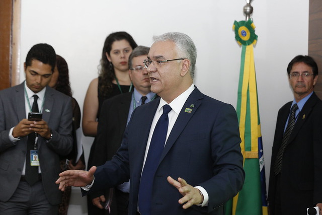 Secretário Fernando Camargo na inauguração do Observatório da Agropecuária Brasileira