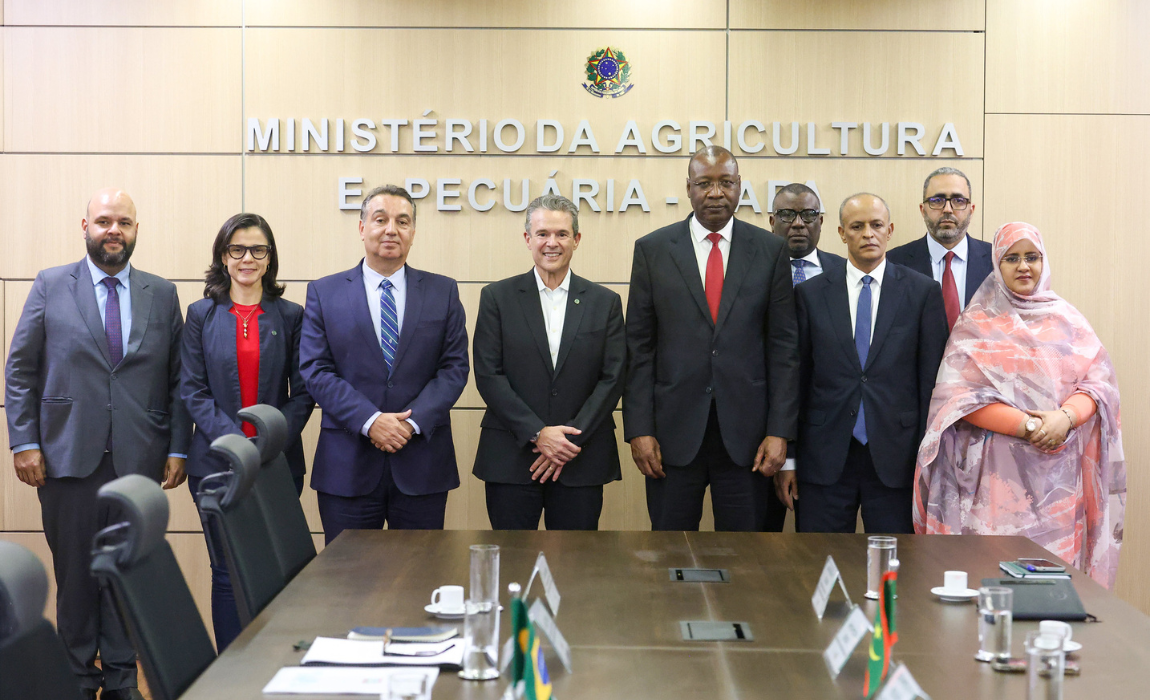 Reunião entre os ministros André de Paula e Sid’Ahmed Ould Mohamed tratou da ampliação da parceria na área de material genético bovino e da negociação para exportação de embriões