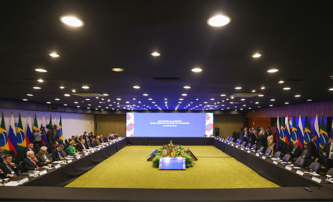A Reunião da Comissão Brasil-Rússia de Alto Nível de Cooperação ocorreu nesta quinta-feira (5), no Palácio do Itamaraty, em Brasília