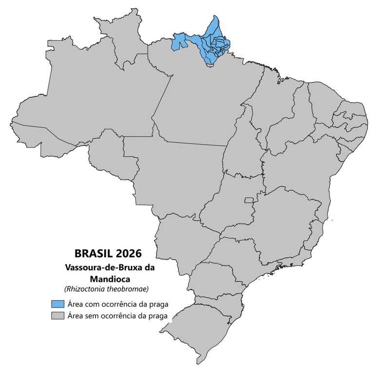 Distribuição da praga