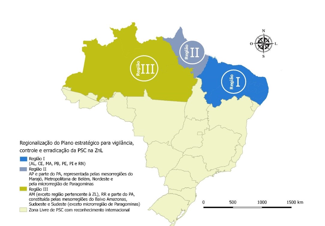 Figura 1. Regionalização do Plano Estratégico Brasil Livre de PSC