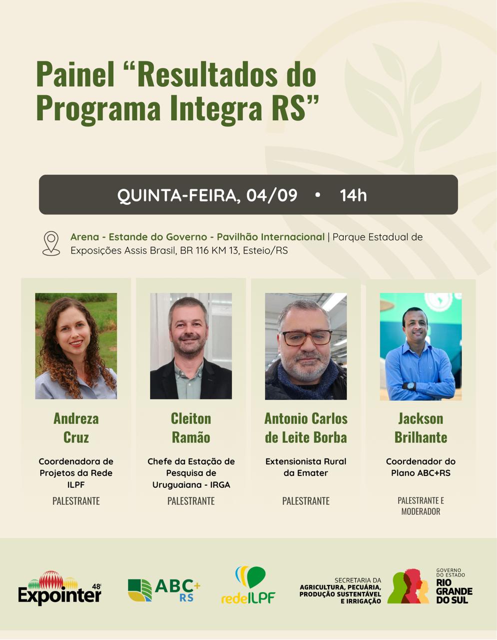 Expointer 2025 - Painel "Resultados do Programa Integra RS"