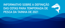 INFORMATIVO SOBRE A DEFINIÇÃO DAS COTAS PARA TEMPORADA DE PESCA DA TAINHA 2021