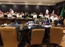 ministra em evento na Câmara de Comércio da Arábia Saudita