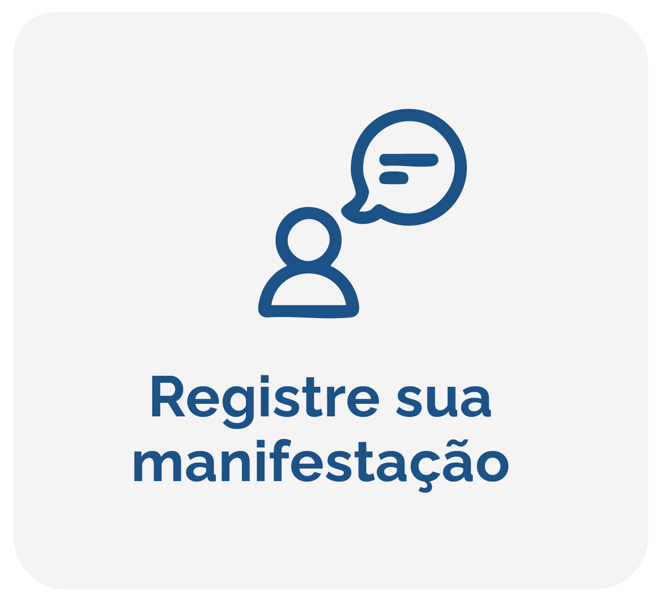 Registre sua manifestação