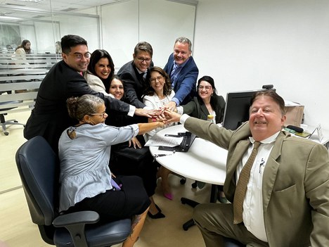 Equipe da PRF5 durante audiência de conciliação