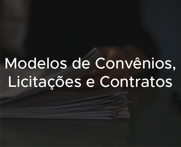 Banner Modelos de Convênios, Licitações e Contratos