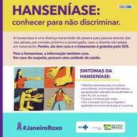 Diagnóstico precoce é chave para reduzir a Hanseníase