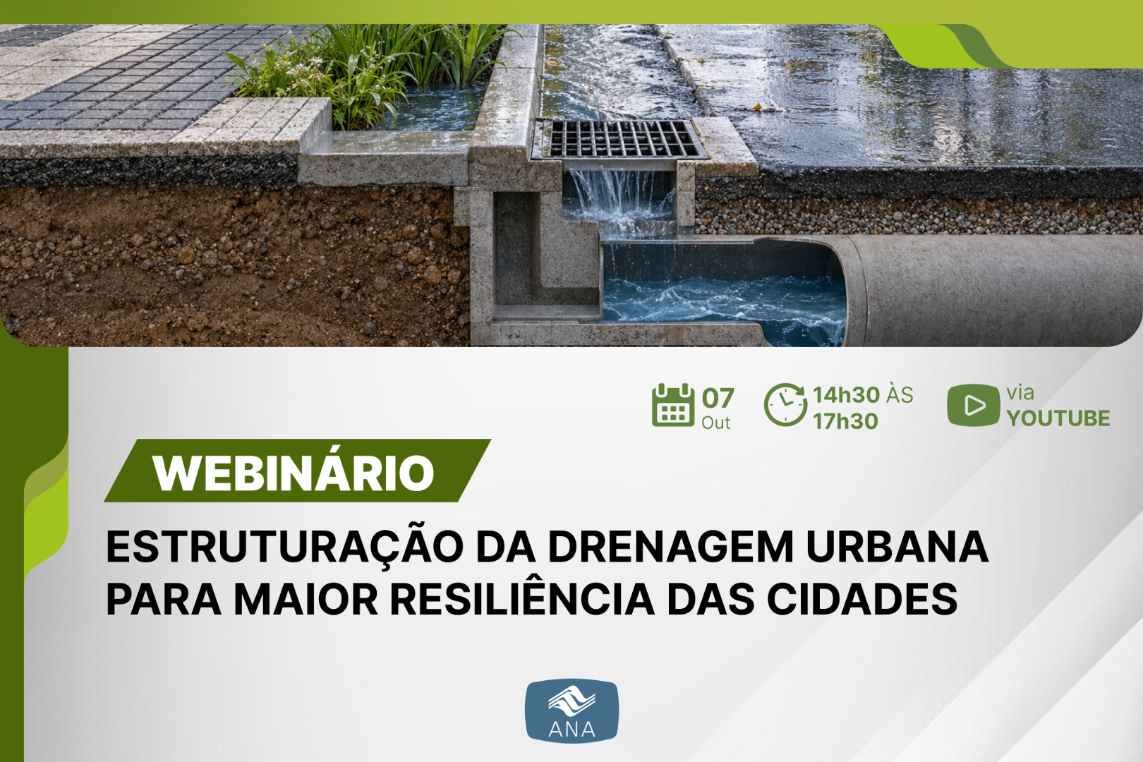 Agência promove webinar sobre estruturação da drenagem urbana para ampliar resiliência das cidades