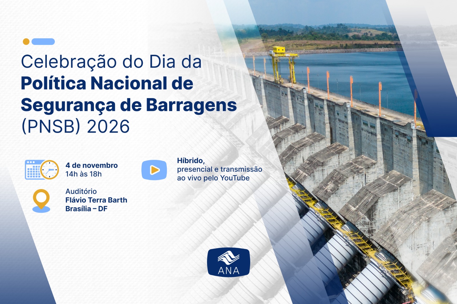 Evento em celebração à Política Nacional de Segurança de Barragens está com inscrições abertas