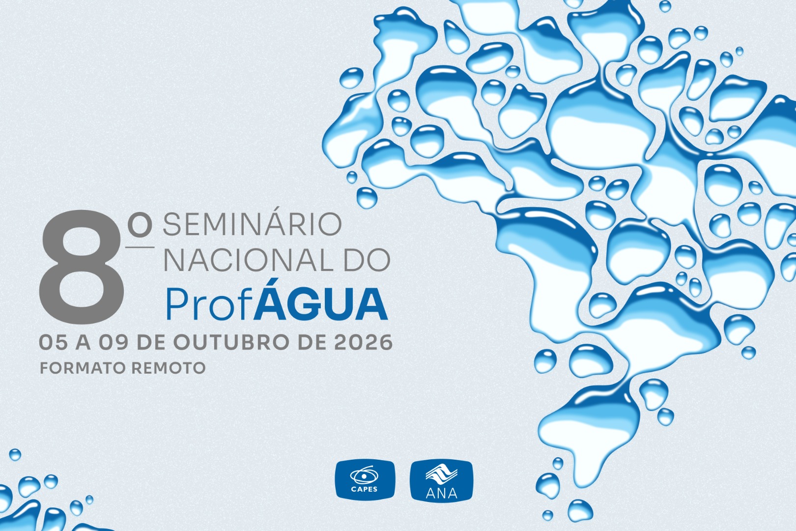 Abertura do 8º Seminário Nacional do ProfÁgua terá transmissão aberta pelo YouTube na próxima segunda-feira (5)