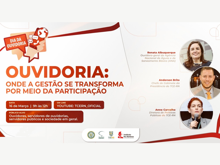 Ouvidora-geral representa ANA no evento do Tribunal de Contas do Estado do Rio Grande do Norte em alusão ao Dia Nacional do Ouvidor