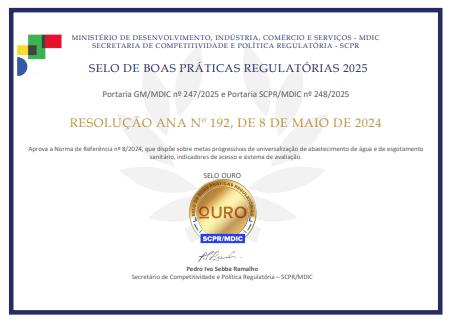 SELO RESOLUÇÃO 192