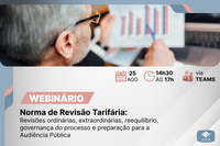 Inscrições abertas para terceiro webinário da ANA sobre norma de revisão tarifária