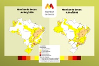 Seca se intensifica no Centro-Oeste, Nordeste, Norte e Sudeste. Fenômeno se abranda no Sul segundo atualização do Monitor de Secas